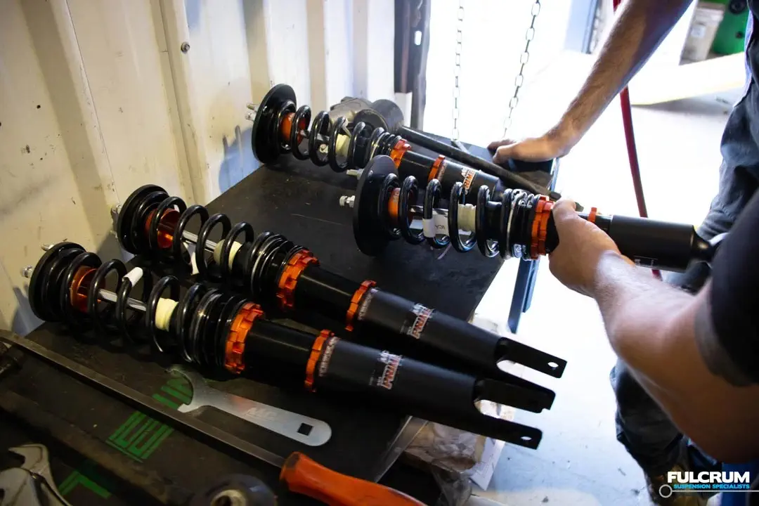 Fulcrum Suspensions Yeerongpilly installs MCA Coilovers on Nissan Skyline R32